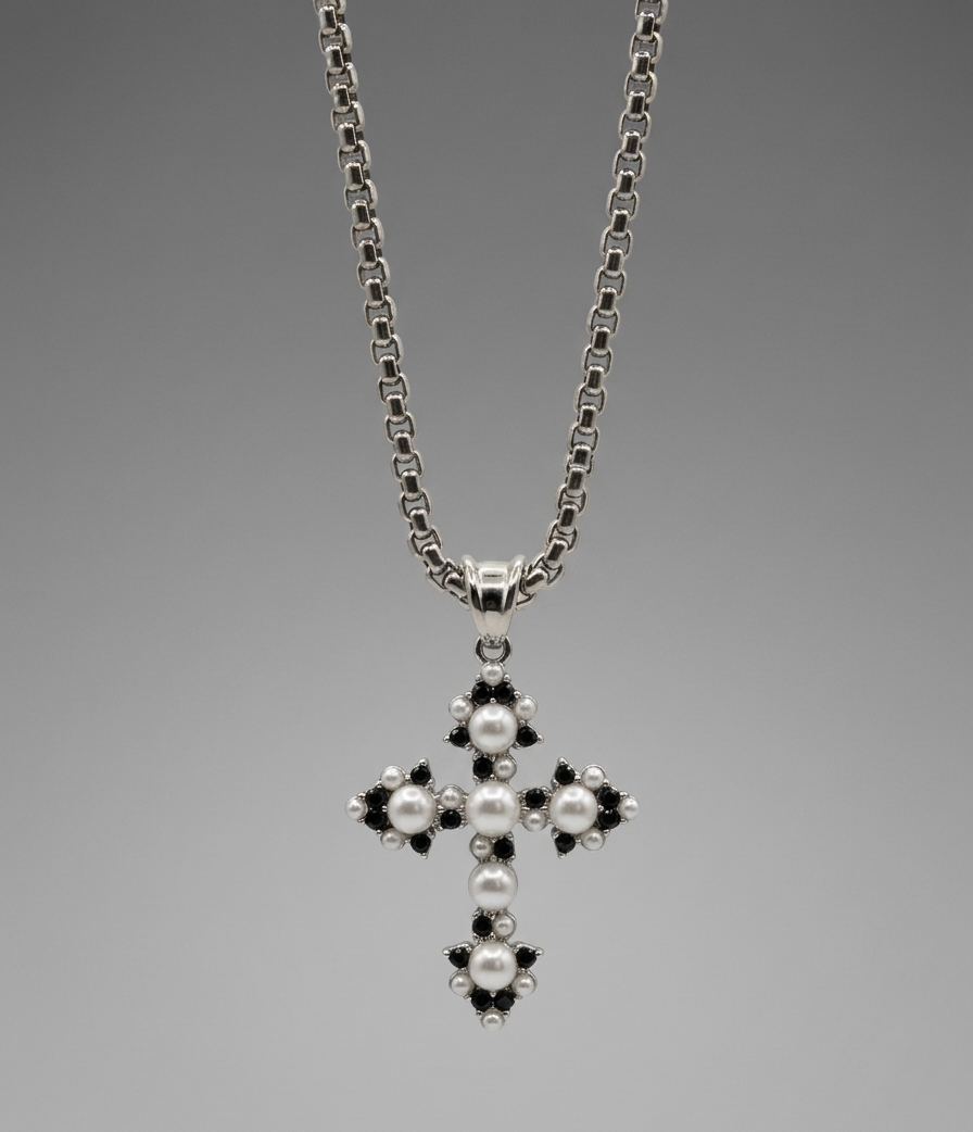 Pearly white Cross