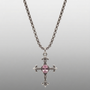 Cute pink diamond cross