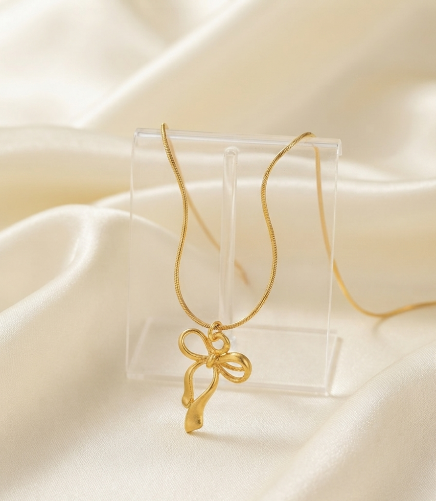Golden Bow Necklace
