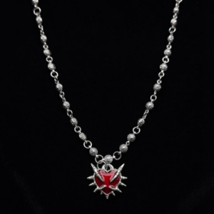 Chrome hearts Spikes-heart Necklace Round