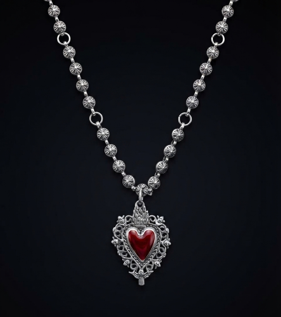 Chrome hearts Vintage-heart Necklace Round