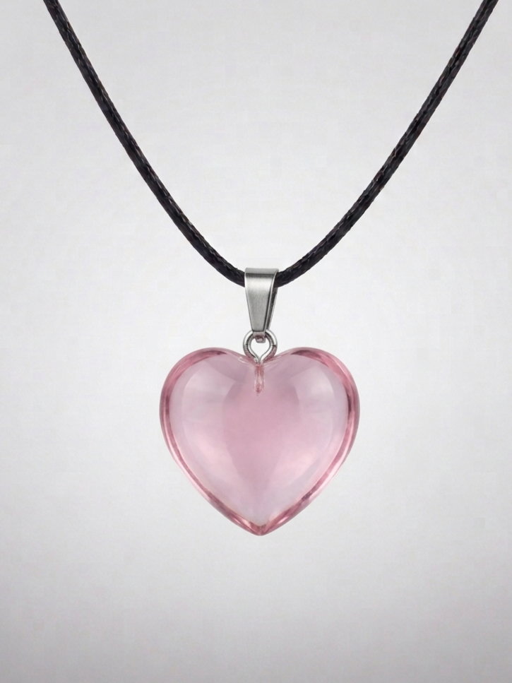 BabyPink Glass Heart