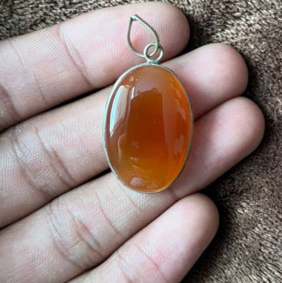 Orange Stone oval - Image 2