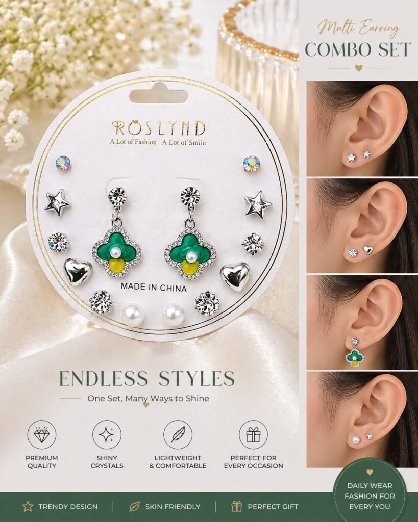 7 Earring Combo - 1