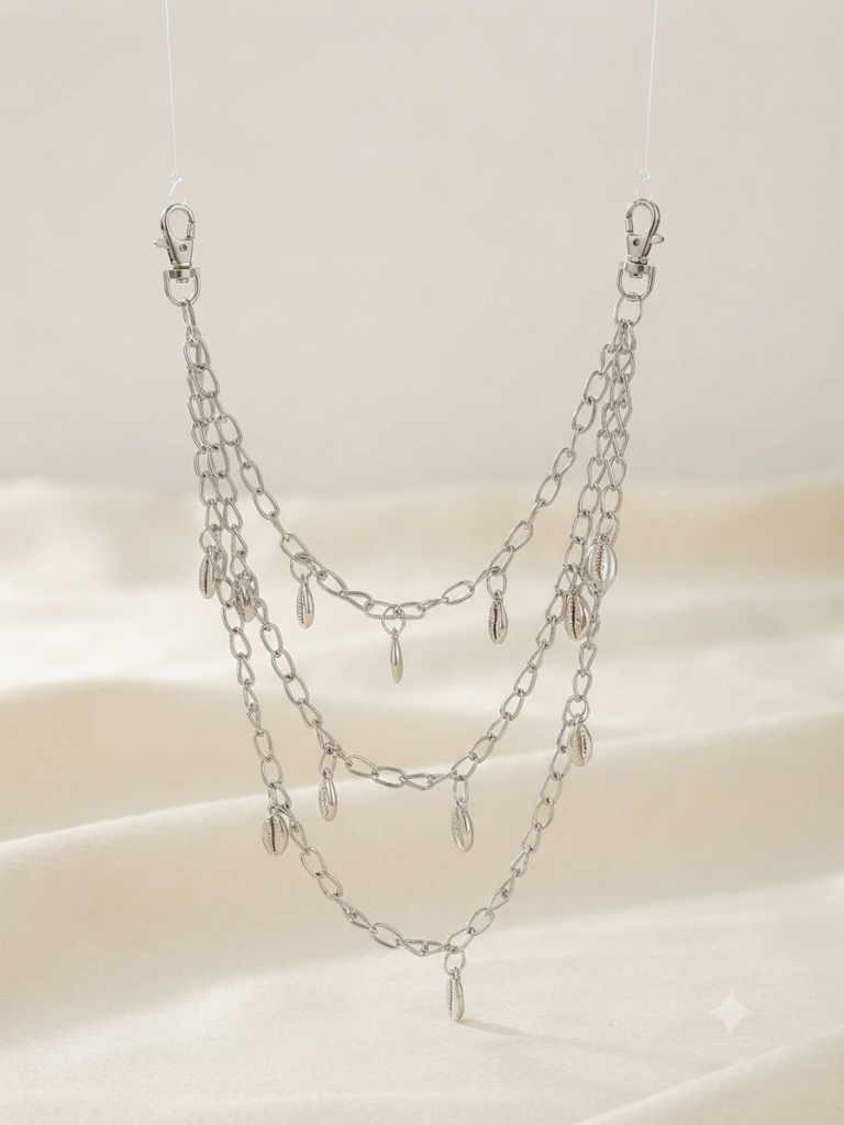 Side Jeans Chain - Seashell