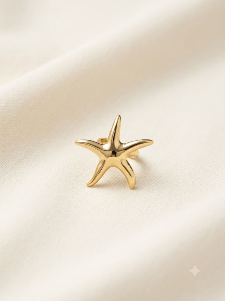 Shiny Starfish Ring