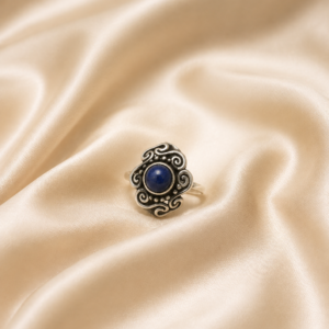 Brass Blue Stone Ring