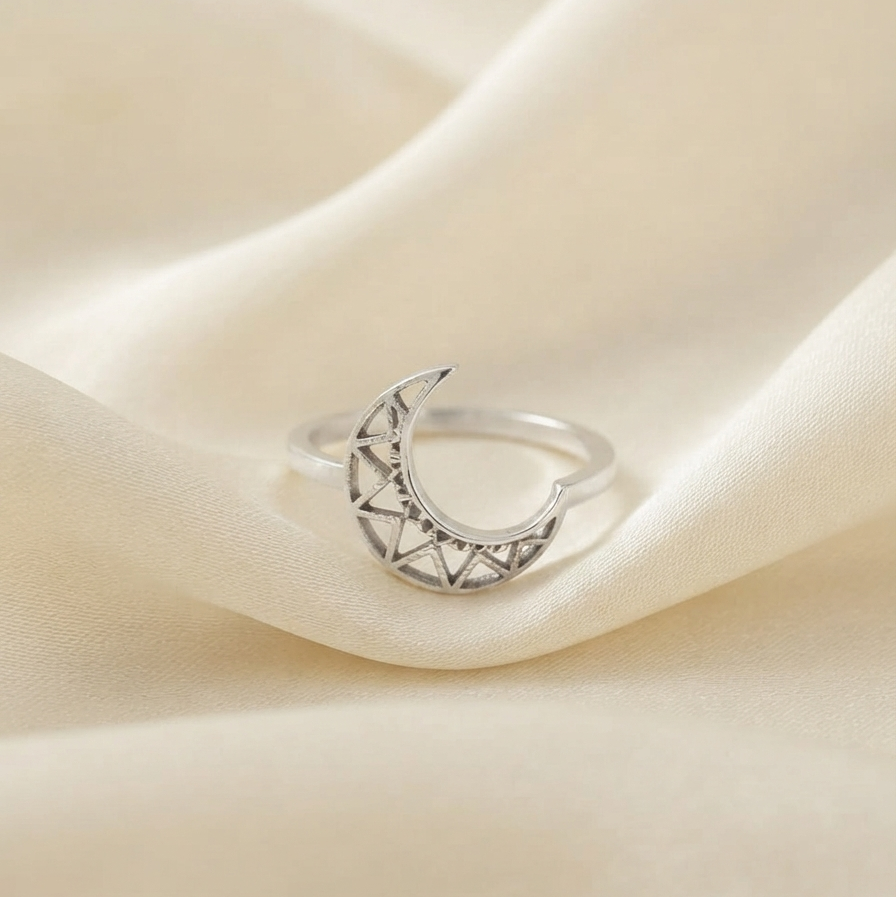 Brass Moon Ring