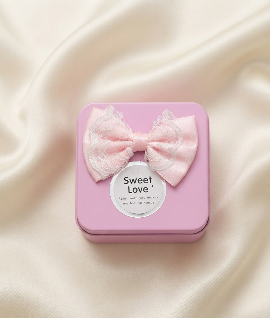 Small Square Jewellery Box [Baby Pink]