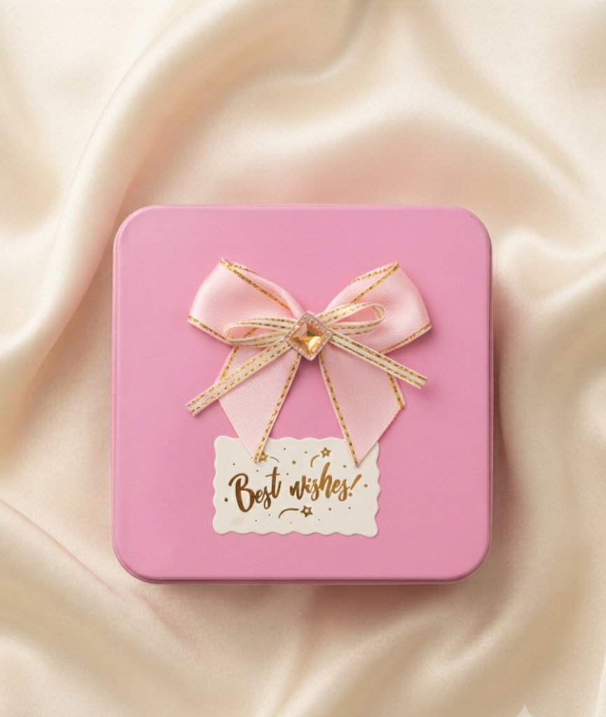 Large Square Jewellery Box [Baby pink]
