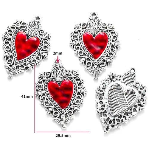 Gothic Style Skull Heart Cross DIY Alloy Jewelry Accessories Bracelet Necklace Pendant Handmade Craft Supplies W273