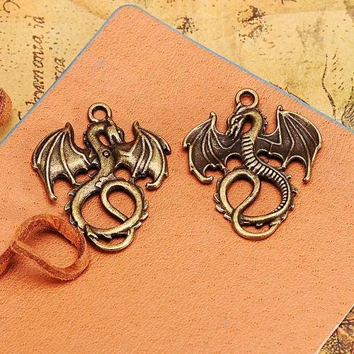 DIY Jewelry Accessories 1 Piece Alloy Dragon with Electroplated Animal Design