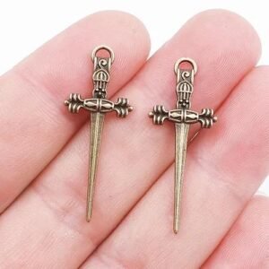 Fashionable Retro Gothic Sword Pendant Alloy DIY Jewelry Accessories Mini Sword Design Features No Electroplating Material Alloy