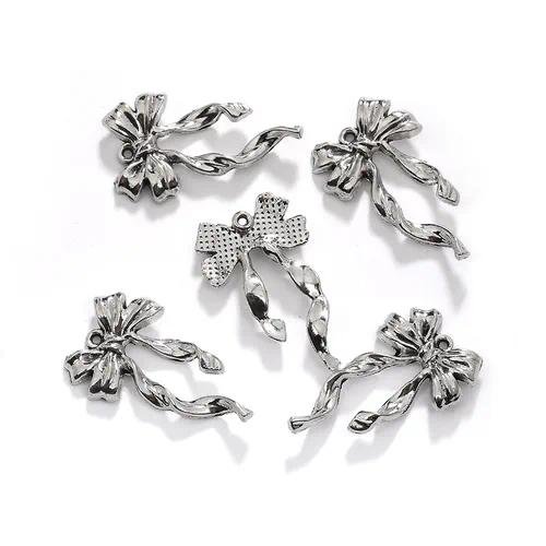 Retro DIY Zinc Alloy Jewelry Accessories Various Butterfly Knot Pendants A800850 Alloy Material Plated Craft