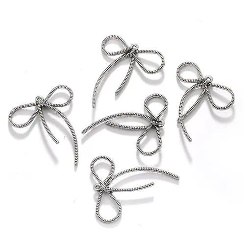 Retro DIY Zinc Alloy Jewelry Accessories Various Butterfly Knot Pendants A800850 Alloy Material Plated Craft