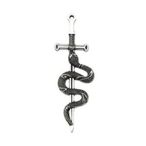20 PCS Alloy Weapon Pendants with Electroplated Finish in Silver for Jewelry Making
