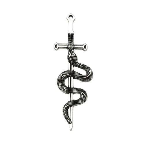 20 PCS Alloy Weapon Pendants with Electroplated Finish in Silver for Jewelry Making