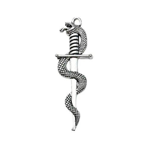 20 PCS Alloy Weapon Pendants with Electroplated Finish in Silver for Jewelry Making