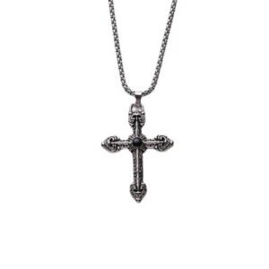 Geometric Hip-Hop Men's Pendant Necklace in Alloy with Electroplated Design, 1 Piece