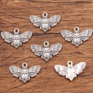 Halloween Skull Butterfly Pendant DIY Mobile Phone Bag Accessories In Two Colors And Sizes Simple Style Alloy Jewelry