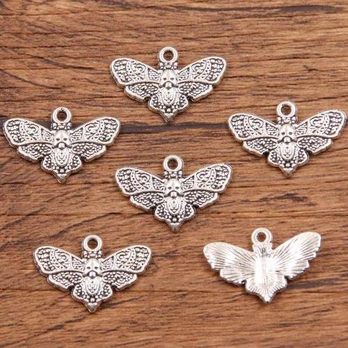 Halloween Skull Butterfly Pendant DIY Mobile Phone Bag Accessories In Two Colors And Sizes Simple Style Alloy Jewelry