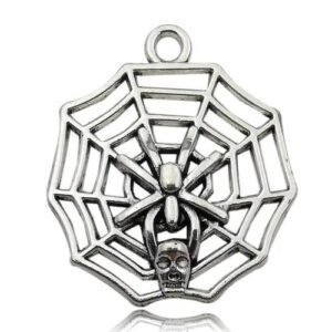Hot Selling DIY Vintage Zinc Alloy Jewelry Accessories 1 Spider Bat Skeleton Hand Necklace Pendant Charm Cartoon Style