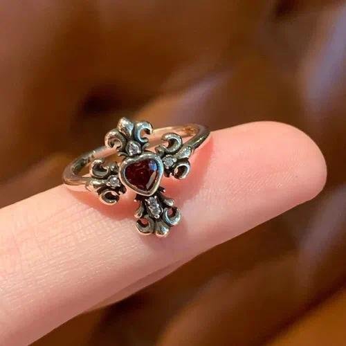 Palace ~ Stacked vintage Ring Niche Unique Antique Finger Ring Women's Advanced Finger Ring Adjustable Opening