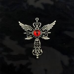 Unisex Titanium Steel Cross Necklace with Electroplated Finish, Alloy Pendant in Hip-Hop Style Featuring Cable Chain