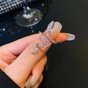 Copper Animal Zodiac Ring for Women Featuring Inlay Design with Artificial Gemstones, Casual Style