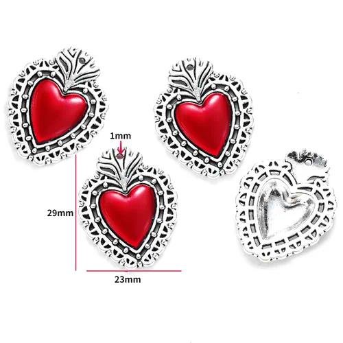 Gothic Style Skull Heart Cross DIY Alloy Jewelry Accessories Bracelet Necklace Pendant Handmade Craft Supplies W273