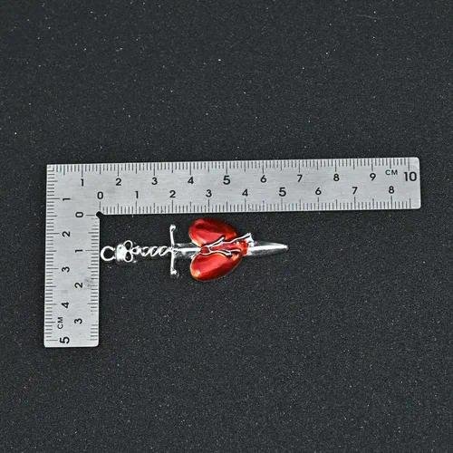 Hip-Hop Style Heart Shape Necklace For Halloween Festival Featuring Alloy Material