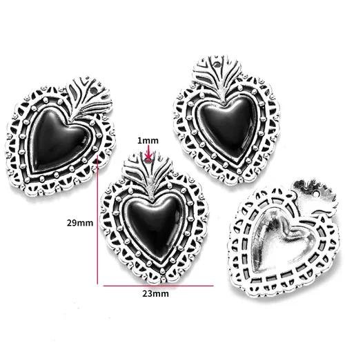 Gothic Style Skull Heart Cross DIY Alloy Jewelry Accessories Bracelet Necklace Pendant Handmade Craft Supplies W273