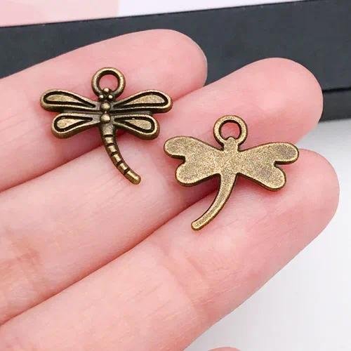 20 PCS Butterfly Alloy Pendants with KC Golden Plated Electroplated Finish, Sweet Style Jewelry Accessories