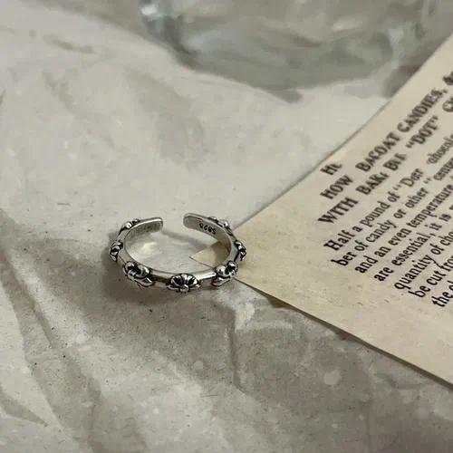 Gothic Cross Open Ring For Unisex Featuring Electroplated Alloy with Detailed Carving Craftsmanship