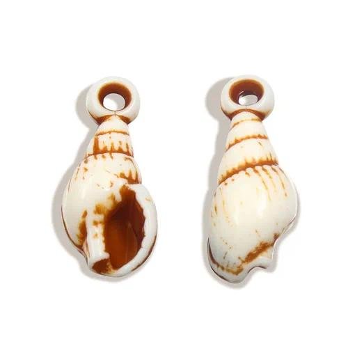 Conch Pendant in Acrylic Material with Acrylic Inlay, Featuring Marine Style Jewelry Accessories