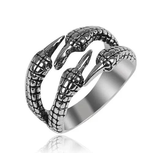 Retro Geometric Plain silver Cross Plating Retro Unisex Rings