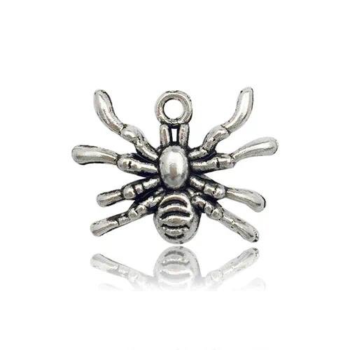 Hot Selling DIY Vintage Zinc Alloy Jewelry Accessories 1 Spider Bat Skeleton Hand Necklace Pendant Charm Cartoon Style