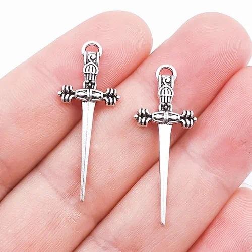 Fashionable Retro Gothic Sword Pendant Alloy DIY Jewelry Accessories Mini Sword Design Features No Electroplating Material Alloy