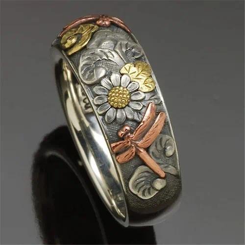 Fashion Geometric Alloy Ring for Women Featuring Printing Design, 1 Piece