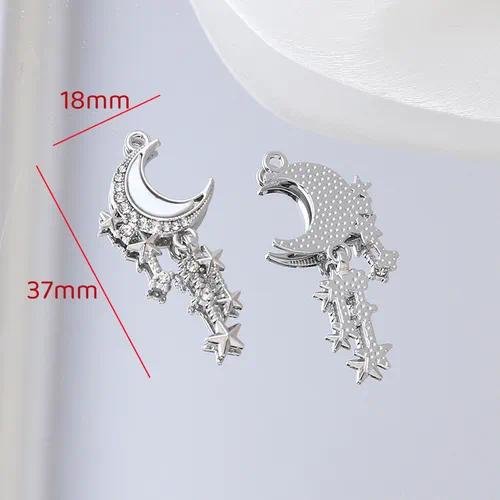 1 Piece Alloy Heart Shape Bow Knot Pendant