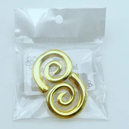 Lomi Stylish Oil Pressed Stainless Steel Starfish Earrings Personality Exaggerated Design Vintage Fashion