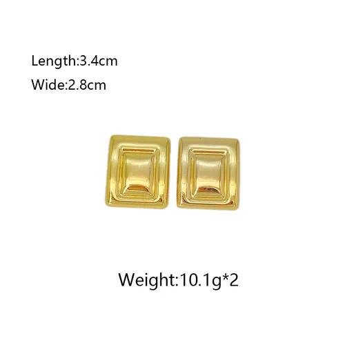 Elegant Bohemian Style Stainless Steel Earrings Luxury Feelings French Vintage 18K Studs Floral Print Heart Shape Butterfly Knot