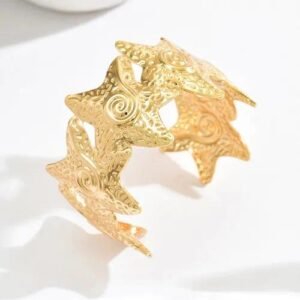 Elegant Simple Metal Flower Open Hand Bracelet For Women European Style Fashion Jewelry Luxury Sensation Accessory