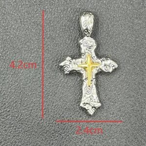 Hip-Hop Style Cross Pendant in Zinc Alloy, Unisex Jewelry Accessory