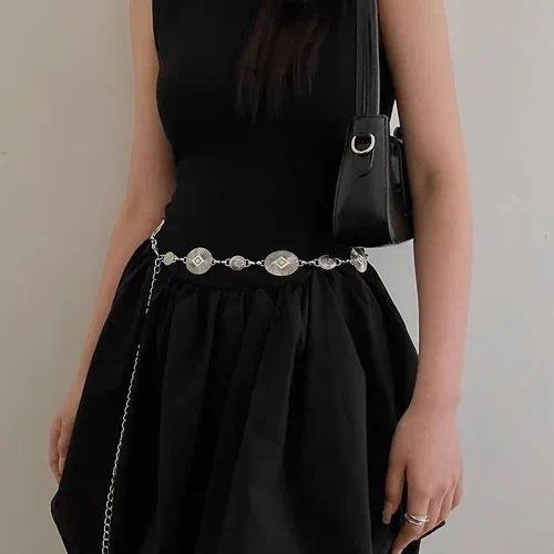 Summer Metal Waist Chain Butterfly Belt Dress Chain Women's Simple Jewelry Accessory