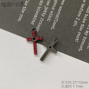 Handmade Gothic Black Heart Butterfly Cross Lock Pendant DIY Necklace Bracelet Earring Accessories Alloy Material Unique Style