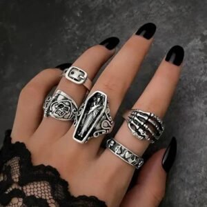 Animal Pattern Rings For Women Featuring Turquoise Inlay and Electroplated Alloy Design