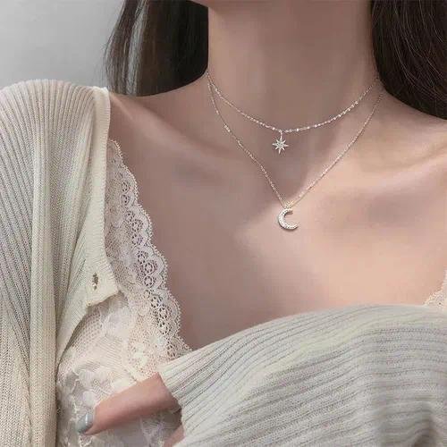 Heart Shape Necklace for Women in Light Luxury Style with Alloy Chain and Pendant Featuring Pearl Design
