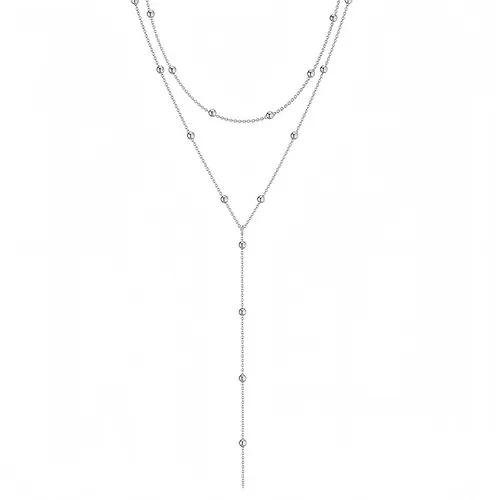 Round Waterproof Non Tarnish Necklace with 304 Stainless Steel Beaded Chain for Women
