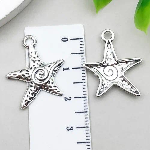 Ocean Pendant in Alloy Featuring Electroplated Gold Plating Process with Marine Style Design